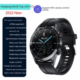 Smart Watch NFC Access Control Bluetooth Calling (Option: Black Watch Black Tape)