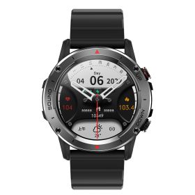 Smart Silicone Watch Bluetooth Calling (Color: BLACK)