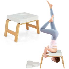 Sports Recreation Balance Training Yoga Inversion Headstand Bench (Color: White B)