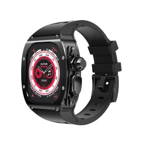 Generation 49mm Watch Band Transparent Case Translucent Silicone Modification Cover (Option: Ceramic Black-49mm)